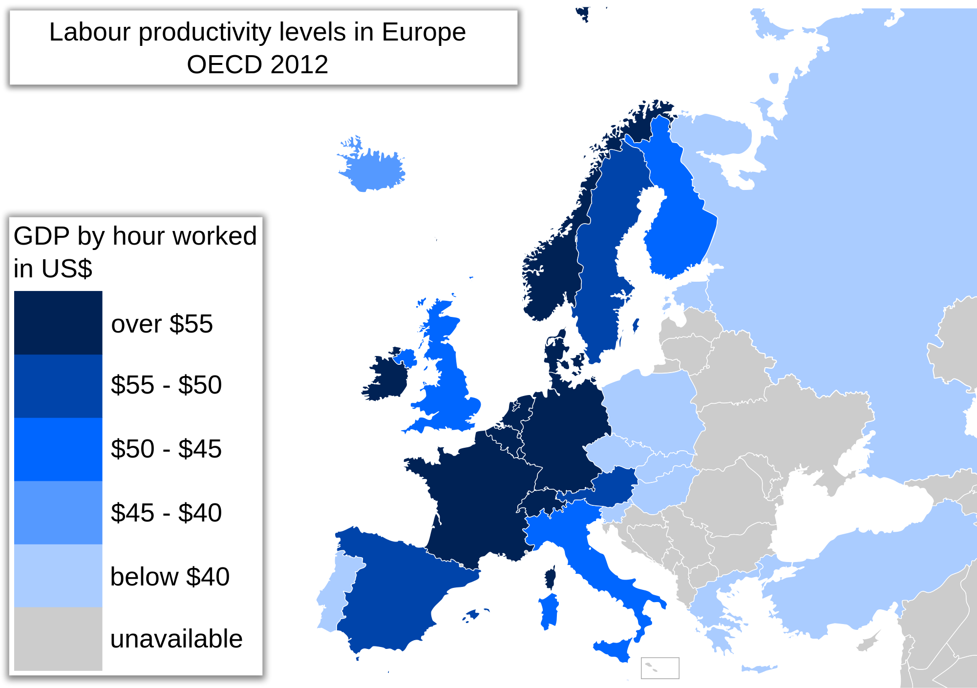 European Productivity, Especially In Franco-German Euro Zone, Has Long Been Higher Than In the USA. So The Scorn Of US Economists Should Consider This Important Fact 
