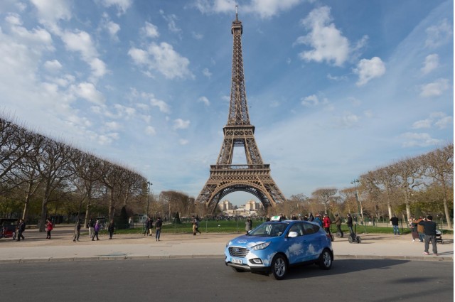Forget Electric, Bring In Fuel Cell Hydrogen. In Paris, Only Hyundai Is Cooperative, So Far. 
