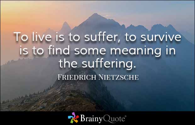 No Suffering, No Meaning?